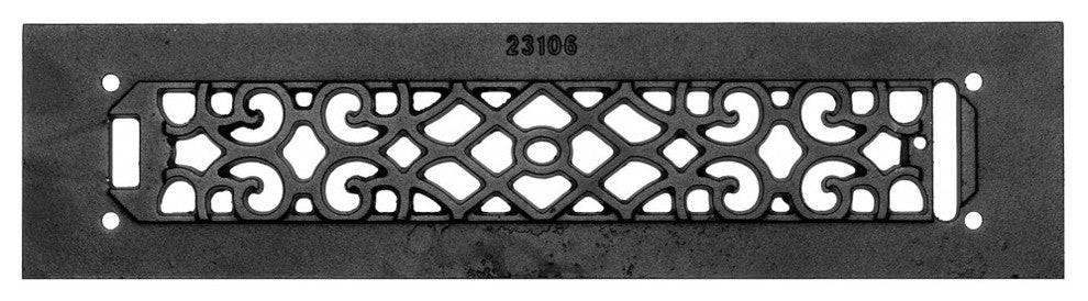 Heat Air Grille Cast Victorian Overall 3 1/2 x 14 Renovators Supply