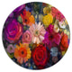 Bouquet Of Rose Daisy And Gerbera, Floral Round Metal Wall Art, 23"