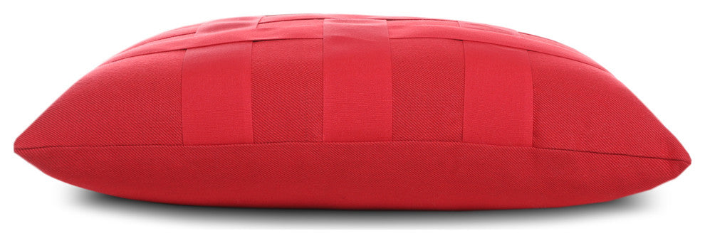 Basketweave Rouge Indoor/Outdoor Performance Pillow, 20"x20"