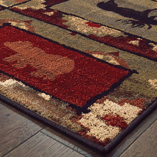 Wilder Southwest Lodge Brown/Rust Area Rug, 5'3"x7'3"
