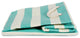 Paper Cube Stripe Aqua Square 16"x16"x16"