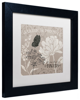 'French Linen Garden III' Matted Framed Canvas Art by Daphne Brissonnet