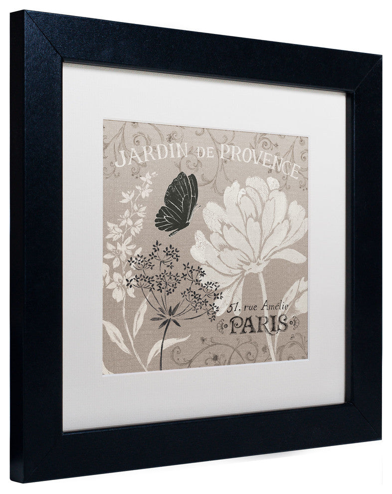 'French Linen Garden III' Matted Framed Canvas Art by Daphne Brissonnet