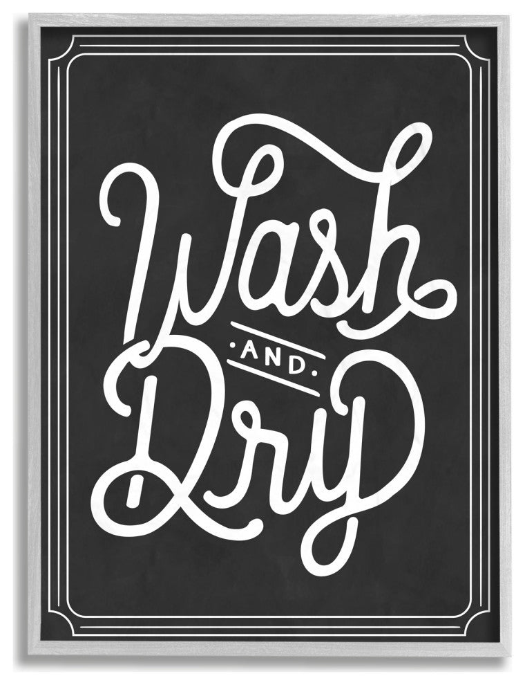 Stupell Industries Wash and Dry Typography, 11 x 14