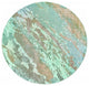 8' Round Blue and Gray Abstract Impasto Area Rug