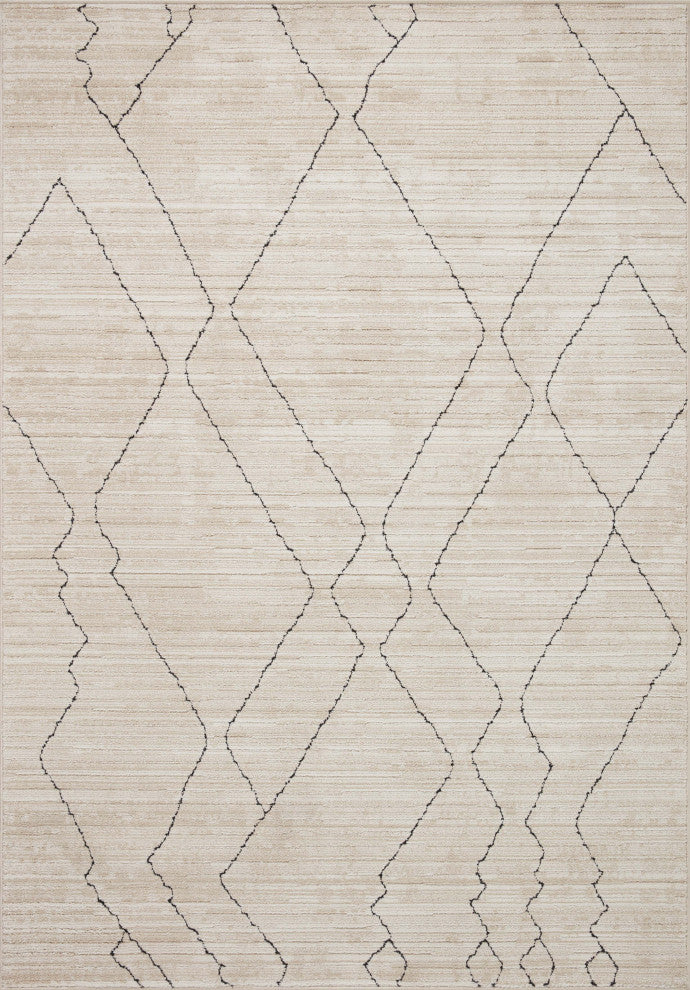 Loloi II Darby Sand / Charcoal 2'-7" x 12'-0" Runner Rug