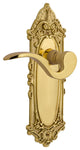 Victorian Plate With Manor Lever, Unlacquered Brass, Passage, Non-Handed