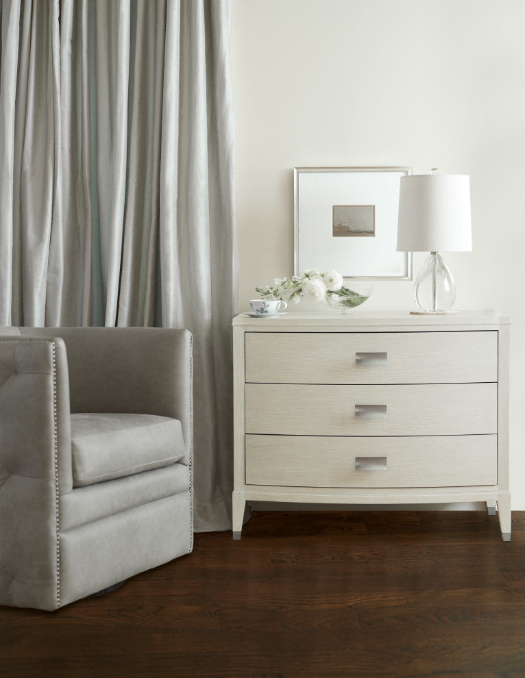 Bernhardt East Hampton Nightstand, Cerused Linen