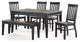 Raven Noir 6-Piece Dining Set