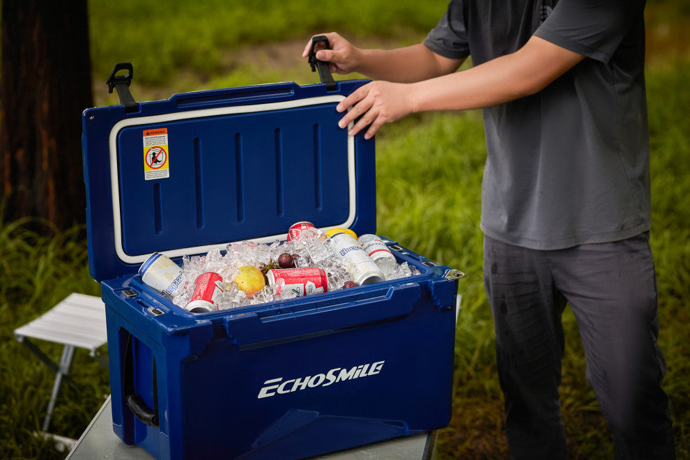 EchoSmile 40 qt. Rotomolded Cooler, Navy Blue