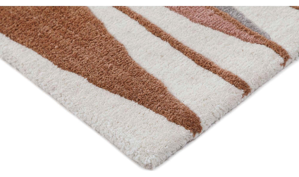Retro Verve Area Rug, Rust, 5'x8'