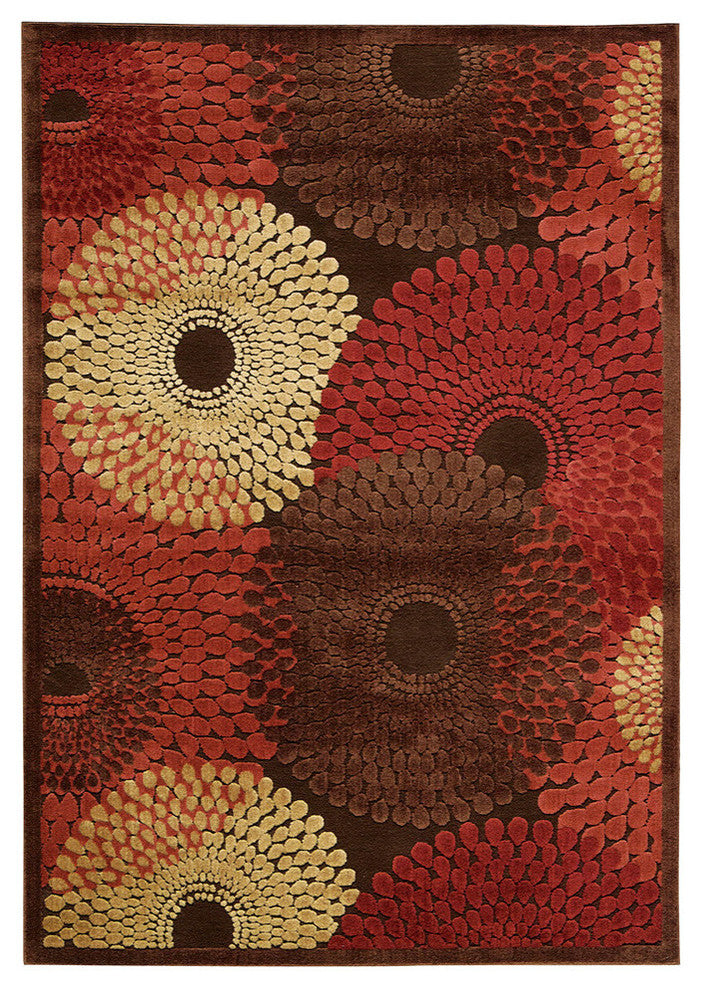 Nourison GRAPHIC ILLUSIONS 135 BROWN RUG