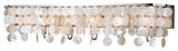 Vaxcel Elsa Capiz Shell 6-Light Vanity Light, Satin Nickel