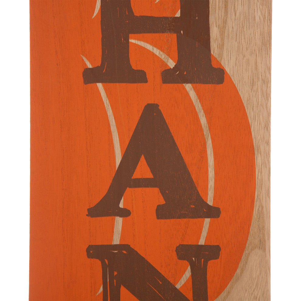 42" Thanksgiving Wooden Pumpkin Porch Sign