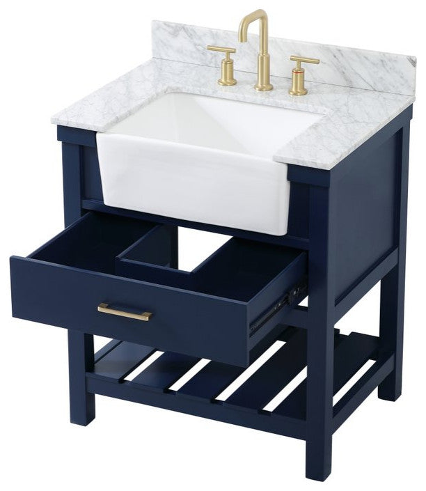 Home Living 22" Farmhouse Blue-Light Bathroom Vanity