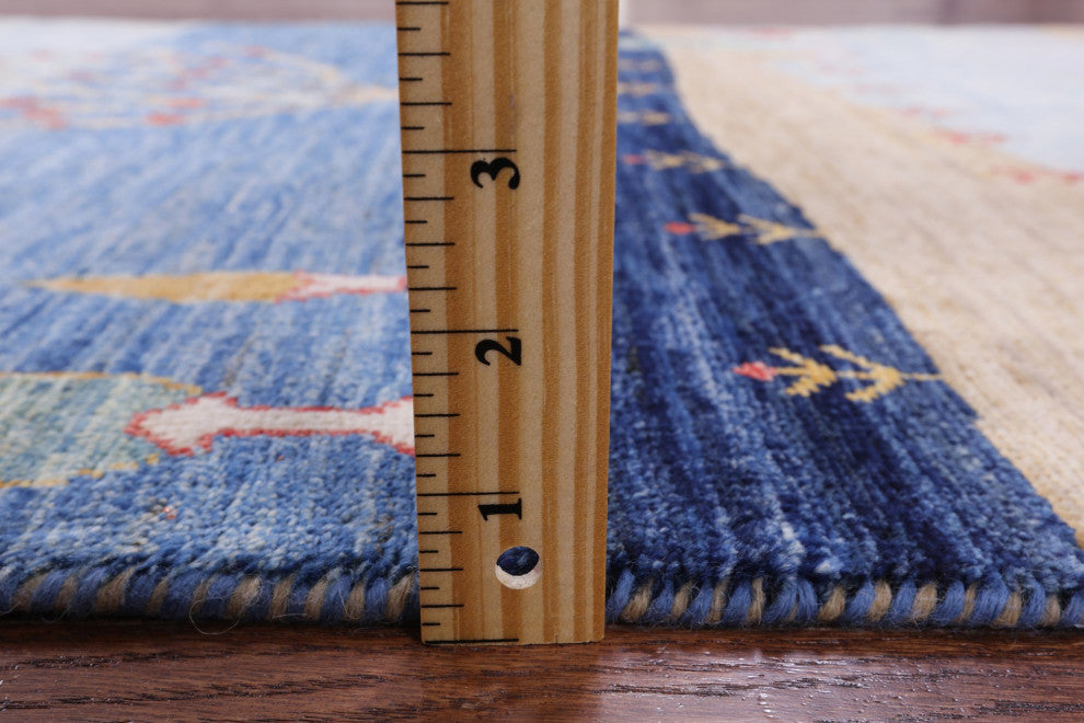 2' 7" X 11' 11" Runner Hand-Knotted Persian Gabbeh Tribal Rug Q7951