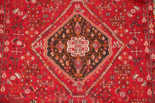 Consigned, Faded Traditional Handmade Vintage-Style Persian Area Rug, Red, 5x8