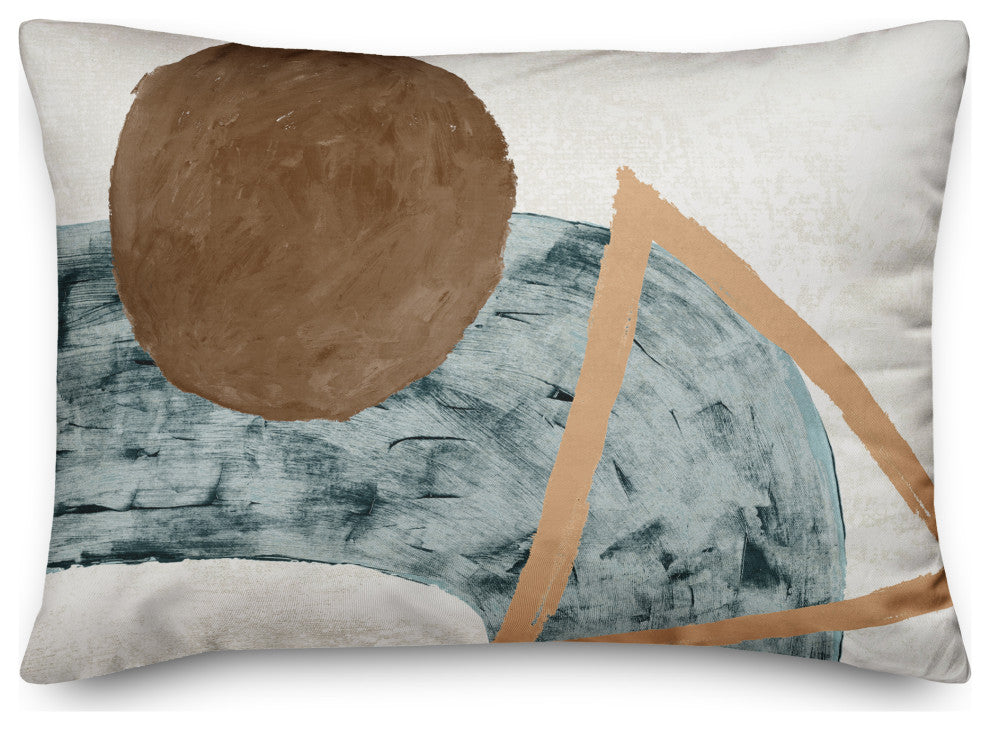 Painted Abstract Shapes 14x20 Spun Poly Pillow