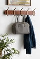 Rossmore Modern 5 Hook Shelf, Brown 5 Hooks
