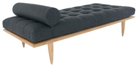 Saloma Daybed With Saloma Daybed Cushion, Sooty