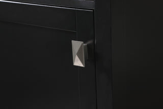 20" Wide Bathroom Linen Storage Freestanding Cabinet, Black