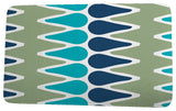 Upscale Getaway Picks Geometric Print Bath Mat, Green/Blue, 21"x34"