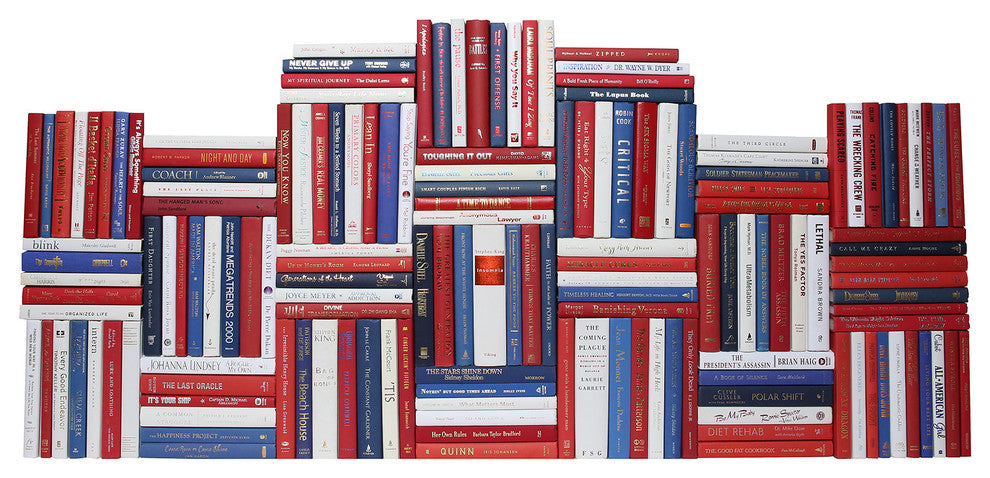Modern Americana Book Wall, Set of 150