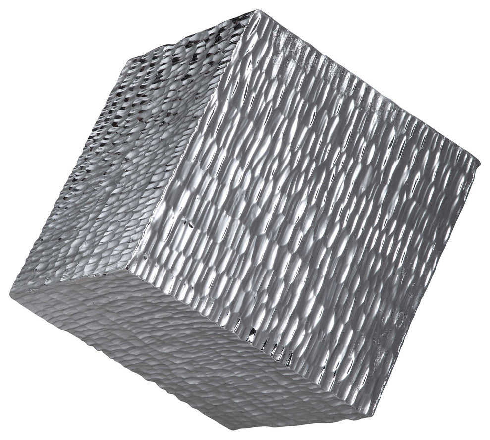Uttermost Jessamine Silver Wall Cube