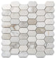 Calacatta Gold Marble Picket Constellation Hexagon Mosaic Tile Honed, 1 sheet