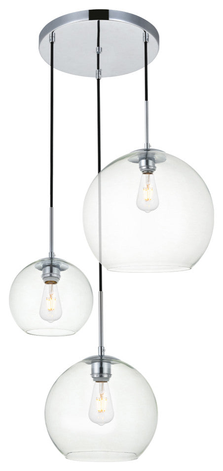 Elegant Lighting BAXTER Three Light Pendant LD2218C