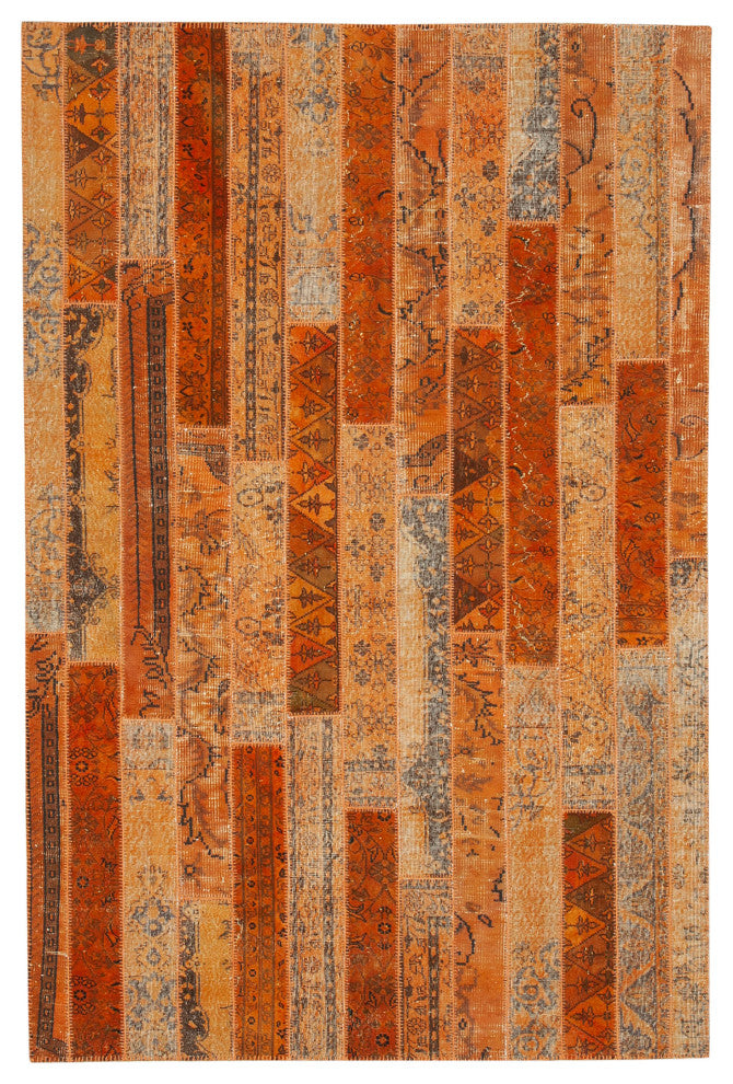 Rug N Carpet - Handwoven Oriental 6' 8" x 10' 0" Antique Patchwork Area Rug