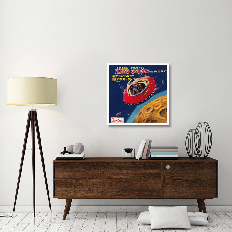 "Battery Operated Flying Saucer" Digital Paper Print by Retrorocket, 32"x32"