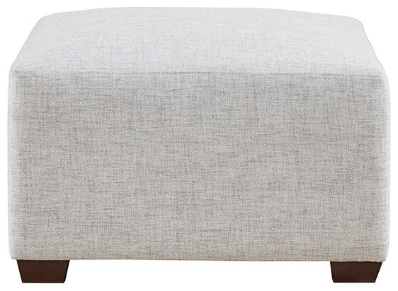 INK+IVY Molly Modular Corner Chair, Linen, Silver Grey, Ottoman