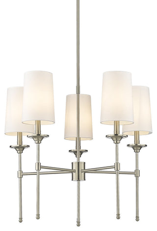 Z-Lite 3033-5 Emily 5 Light 28"W Chandelier - Brushed Nickel