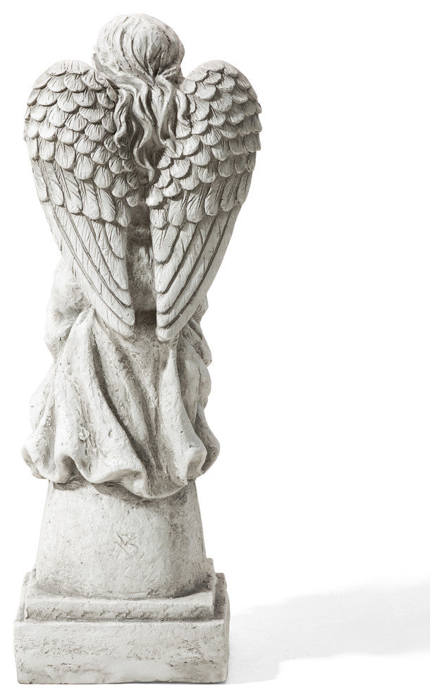 31.25"H MGO Angel Garden Statue With a Birdbath