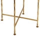 Hannah Vintage Style Handcrafted Iron Tray Top Side Table, Gold