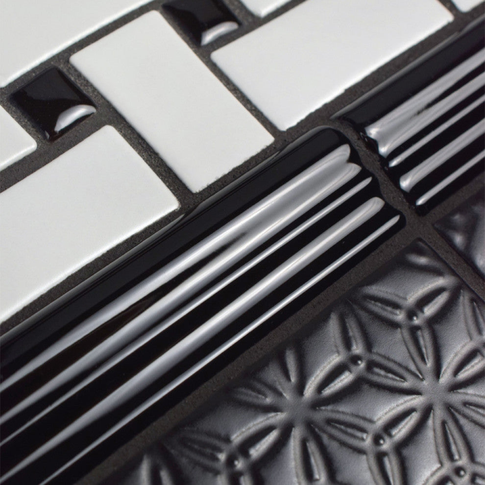 Nero Brillo Zen Ceramic Wall Trim