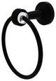 Pacific Beach Towel Ring with Groovy Accents, Matte Black