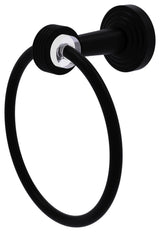 Pacific Beach Towel Ring with Groovy Accents, Matte Black