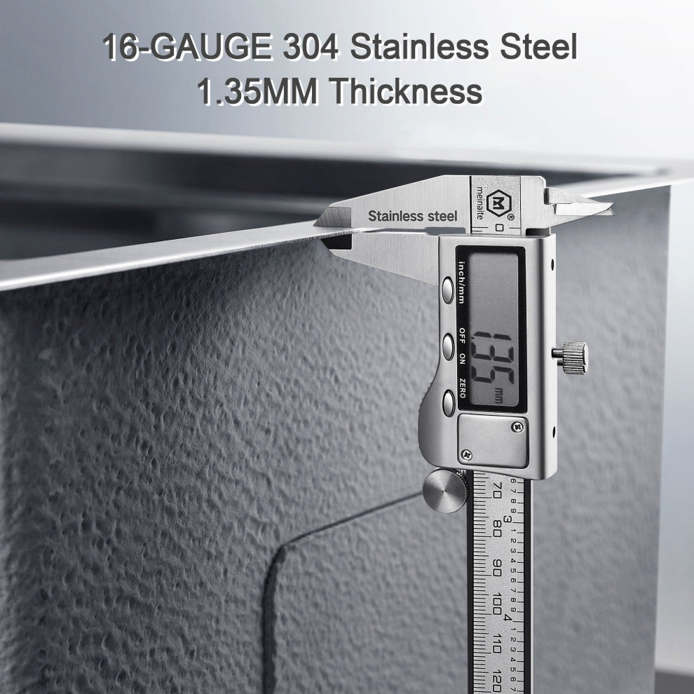 HIGOLD Single Bowl Undermount Kitchen Sink, Nano, PVD rose gold