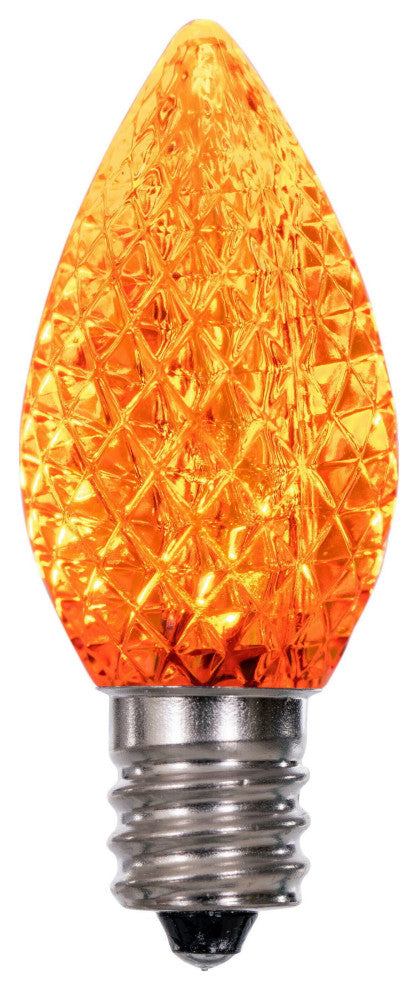 C7 Faceted Led Orange Bulb .38W 25/Box