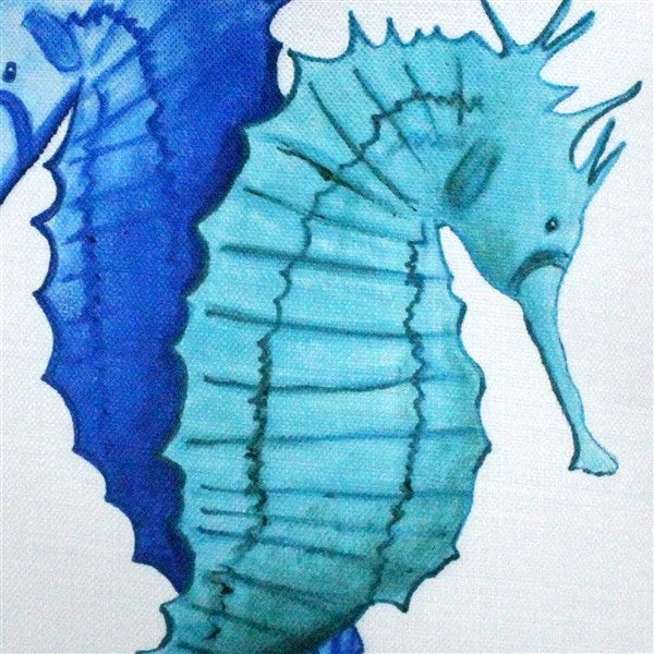Tracy Upton Capri Entwined Seahorses Throw Pillow, 20"x20"