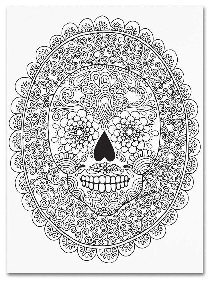 Hello Angel 'Candy Skull' Canvas Art, 19x14