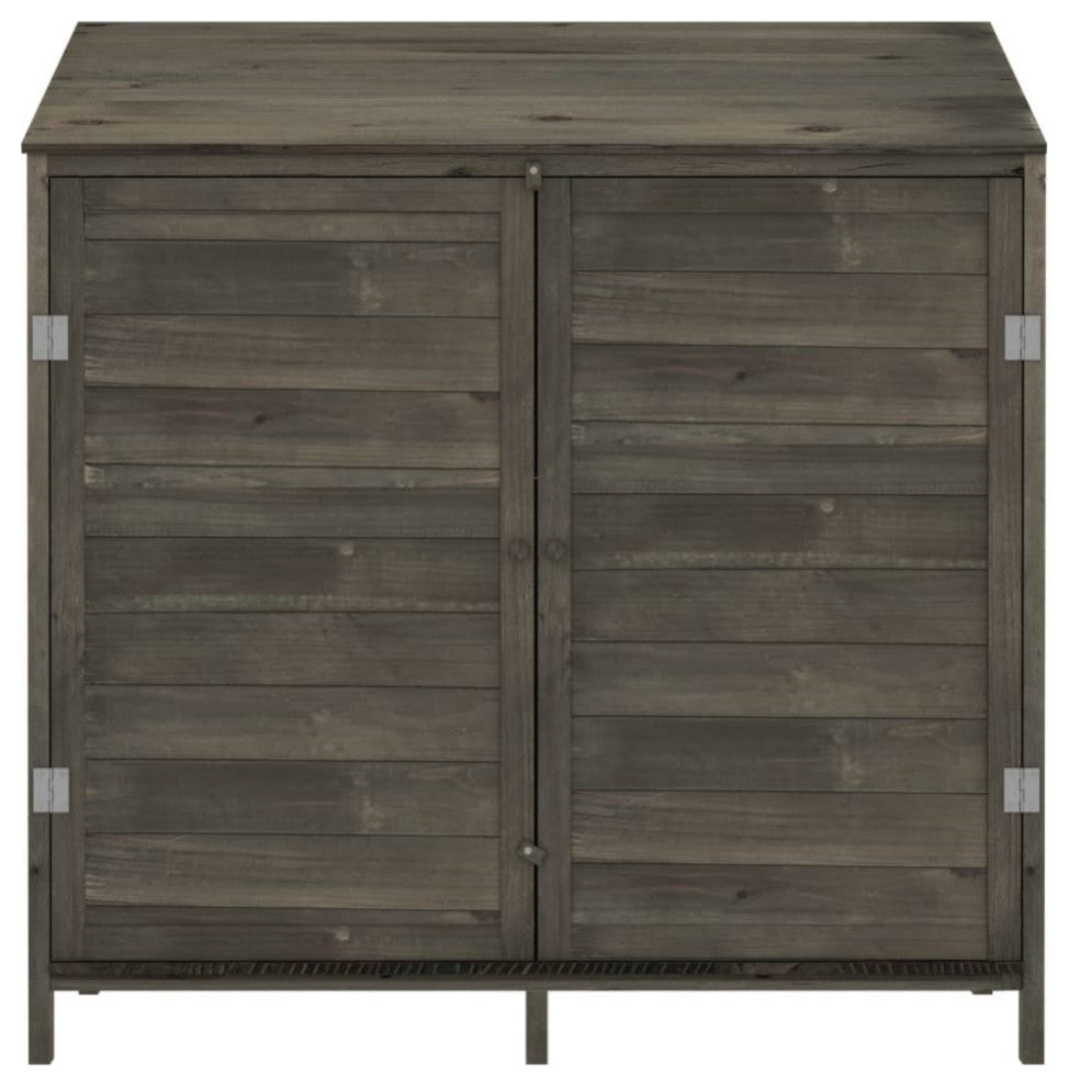 Vidaxl Garden Shed Anthracite 40.2"x20.5"x44.1" Solid Wood Fir