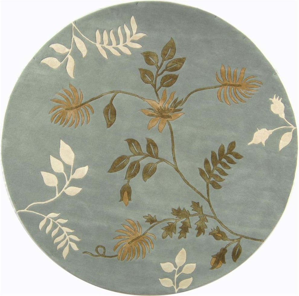 Safavieh Soho soh313a Floral Rug, Light Blue, 8'0"x8'0" Round