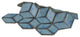 Hudson Rhombus Marine Porcelain Floor and Wall Tile