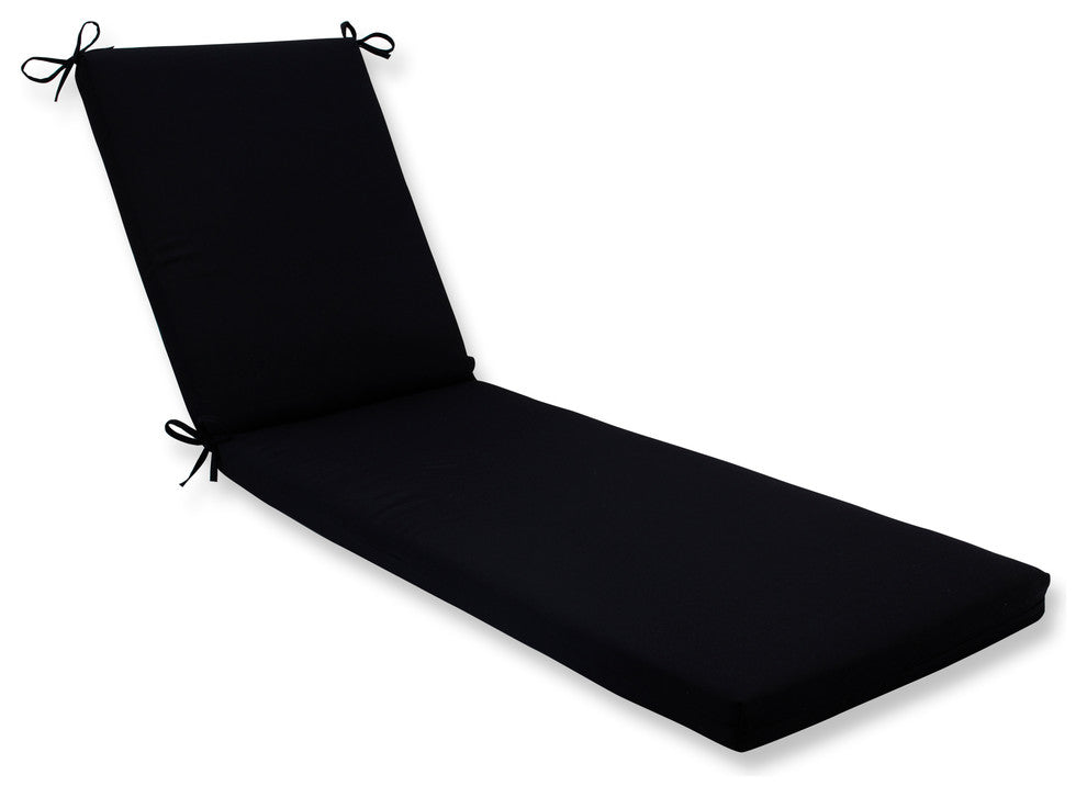 Fortress Canvas Black Chaise Lounge Cushion 80x23x3