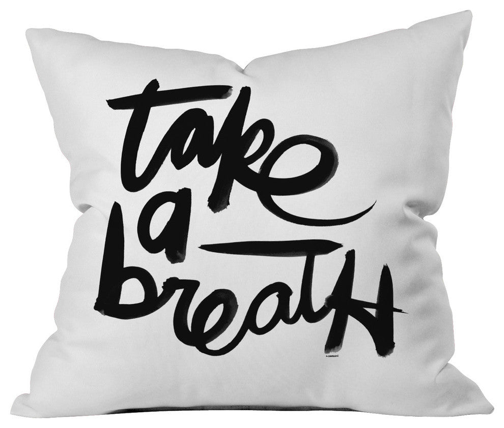 Kal Barteski Take BW Outdoor Throw Pillow