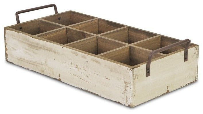 9-Slot Wooden Crate