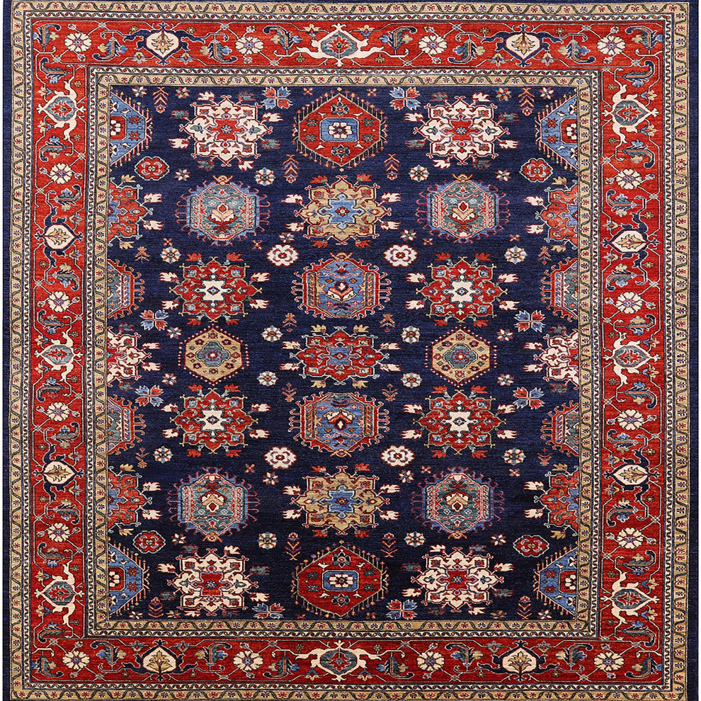 Ahgly Company Indoor Square Mid-Century Modern Area Rugs, 6' Square